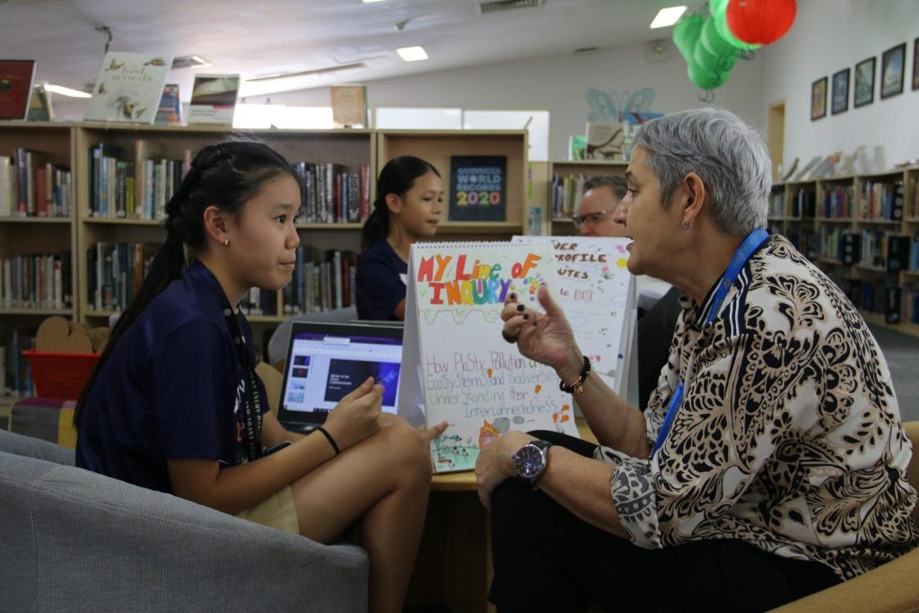 Primary school library staff assist students in developing research skills, citation management, and information literacy.