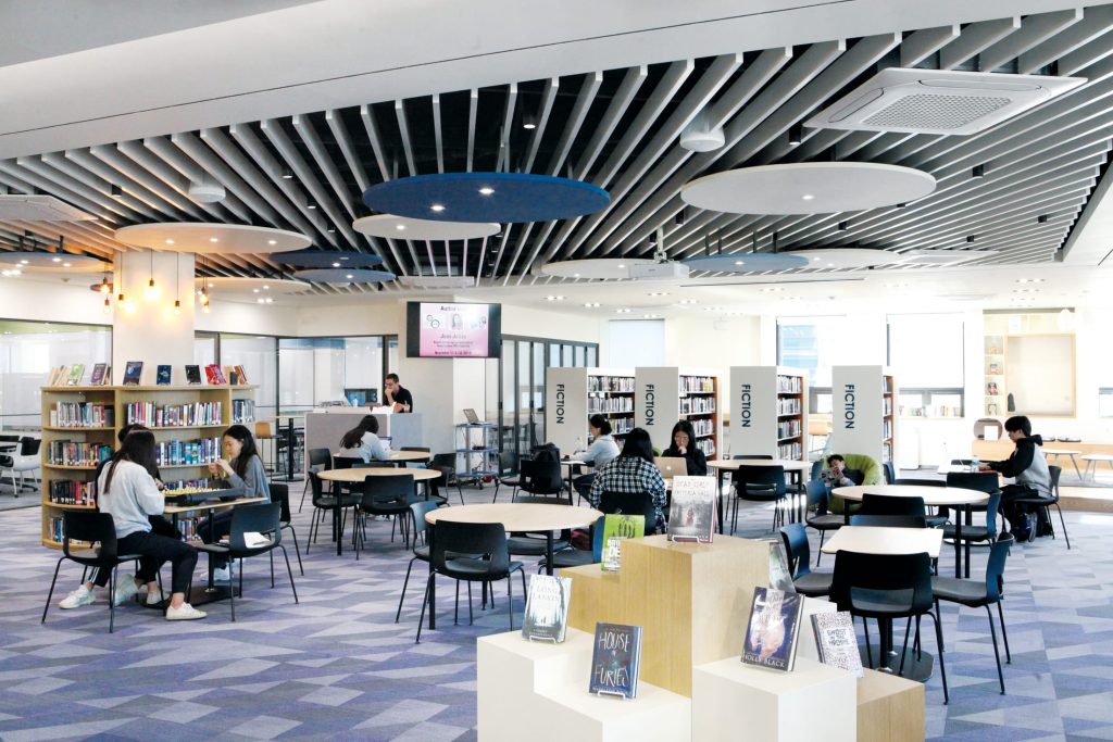 Why is the international school library different?